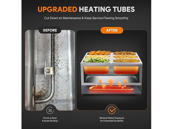 WILPREP Six 1/3 Pans Commercial Food Warmer