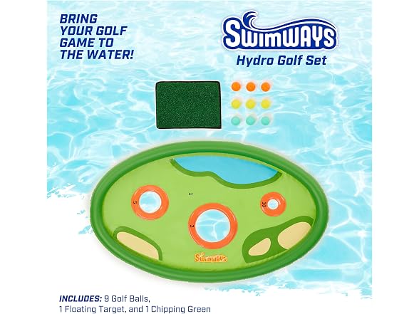 SwimWays Hydro Golf Inflatable Putting Set Pool Toys 