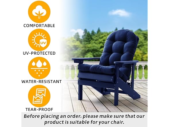 FILUXE Adirondack Chair Cushion
