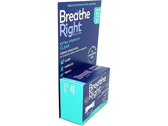 Breathe Right Nasal Strips Extra Clear Sensitive