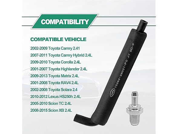 Engine PCV Valve Hose Kit 12204-28020