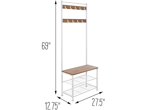 Honey-Can-Do Entryway Hall Tree with Bench