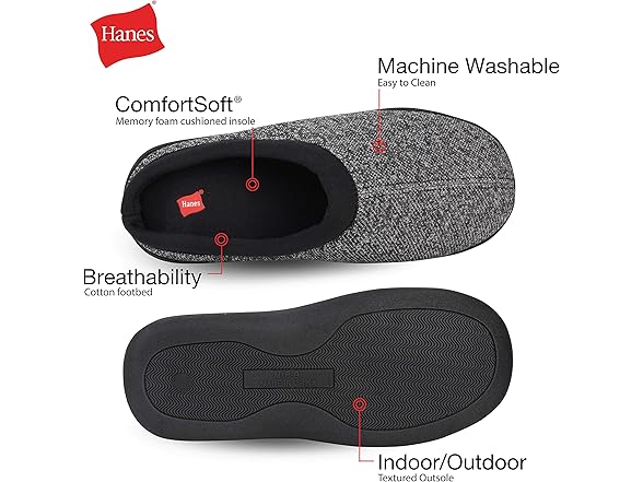 Hanes Foam Clog Slipper Shoe -  2XL