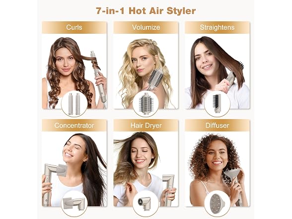 7MAGIC 7in1 Hair Styler and Dryer Brush