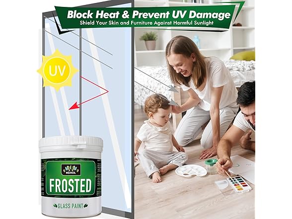 Meuvcol Frosted Glass Paint - Privacy Window Pa