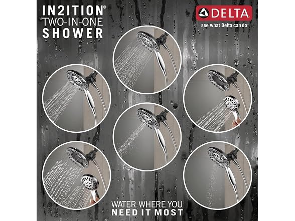 Delta 4-Setting In2ition 2-in-1 Dual Shower