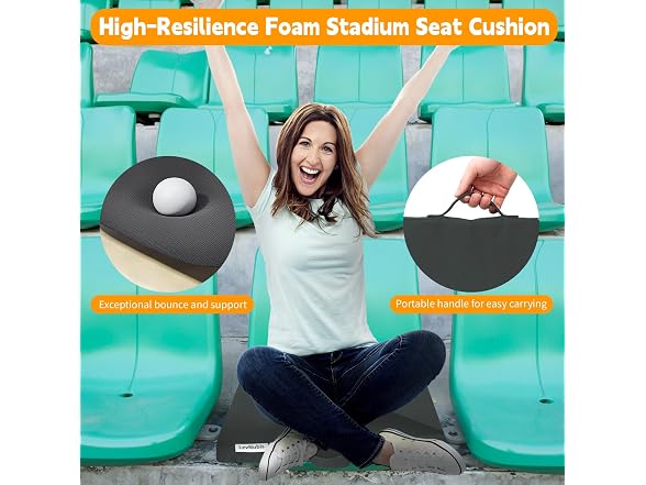LevNubis 2 PCS Stadium Seat Cushions