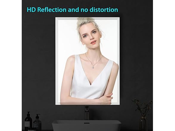 Frameless Beveled Bathroom Mirror