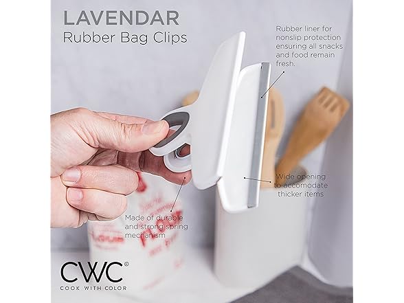 COOK WITH COLOR Lavender Bag Clips
