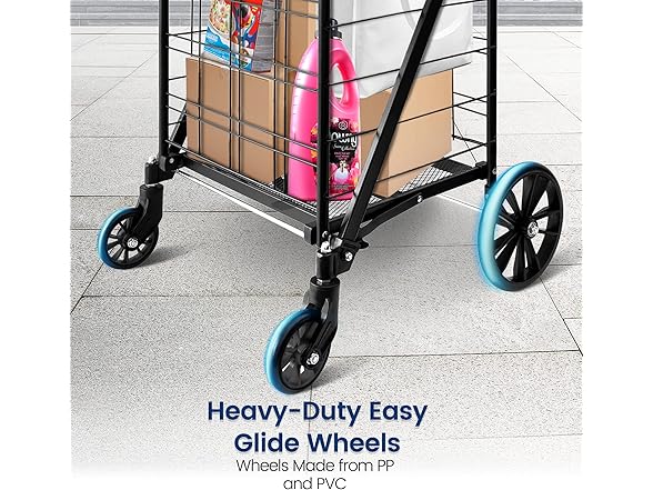 SereneLife XL Folding Utility Cart