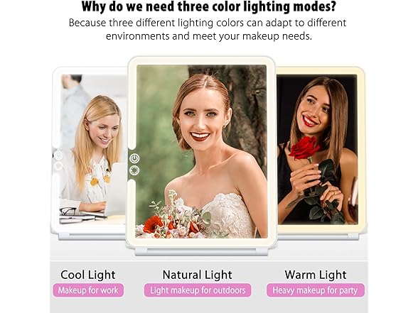 WEILY Portable Travel Mirror Makeup Mirror 