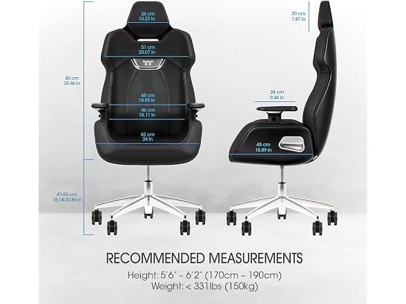 Thermaltake E700 Gaming Chair, Black