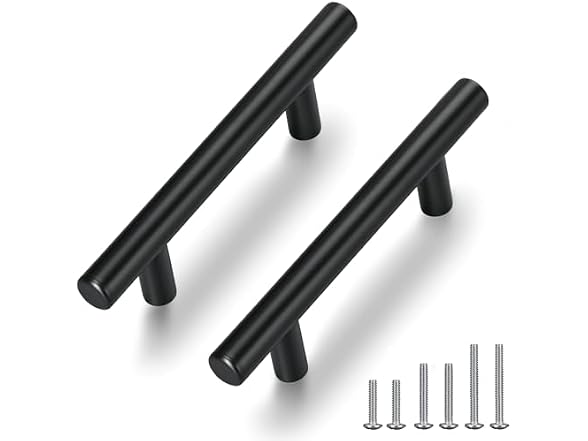 10 Pack 5" Matte Black Cabinet Pulls