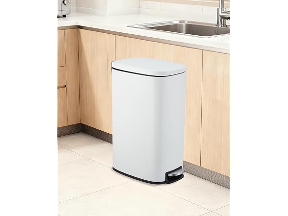 13.2 Gal/50L Kitchen Trash Can White