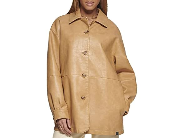 Levi's Tan Leather Blazer (M)