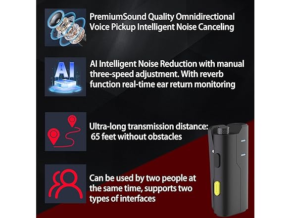 Wireless Mini Lavalier Lapel Microphone