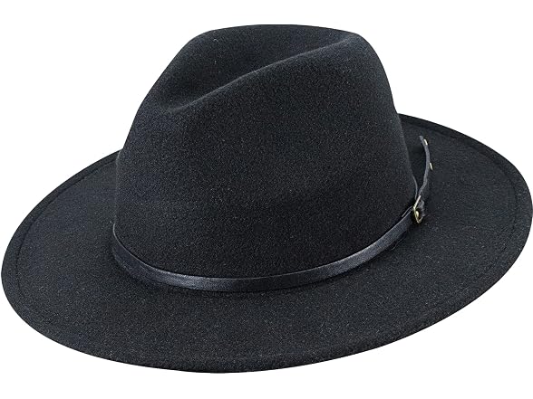Inogih (M) Classic Wide-Brim Fedora-Hats Hat Belt