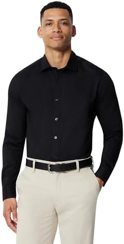 Amazon Essentials Men Stretch Wrinkle Shirt Grey - Gallery 24