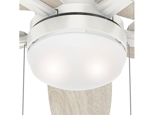 Hunter Fan 52 Inch White Ceiling Fan with Light