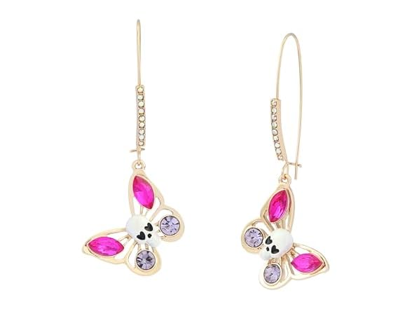 Betsey Johnson Women's Butterfly Dangle Earrings
