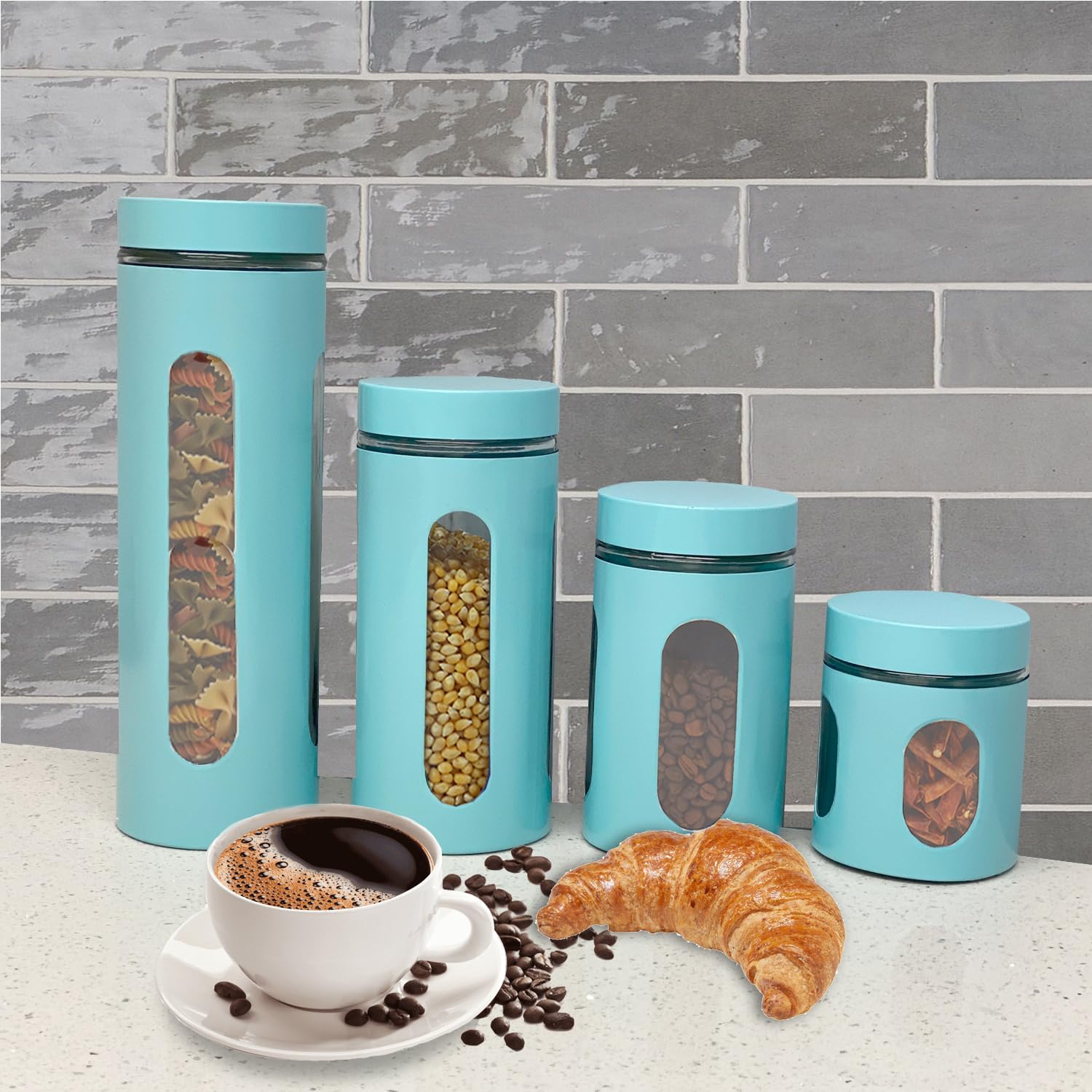 4Pc Or 8Pc See-Through Canister Sets - Gallery 11