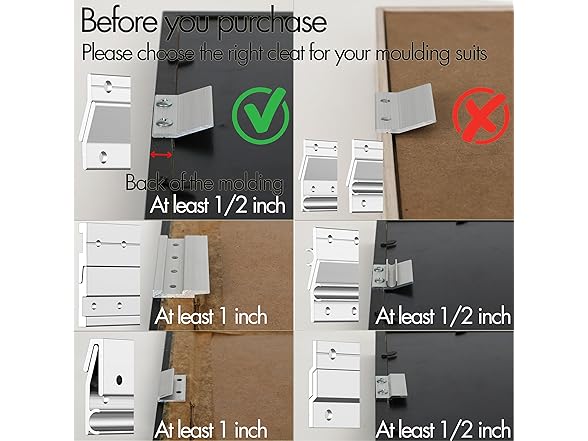 French Cleat Picture & Mirror Hanger 12"- 60lbs.