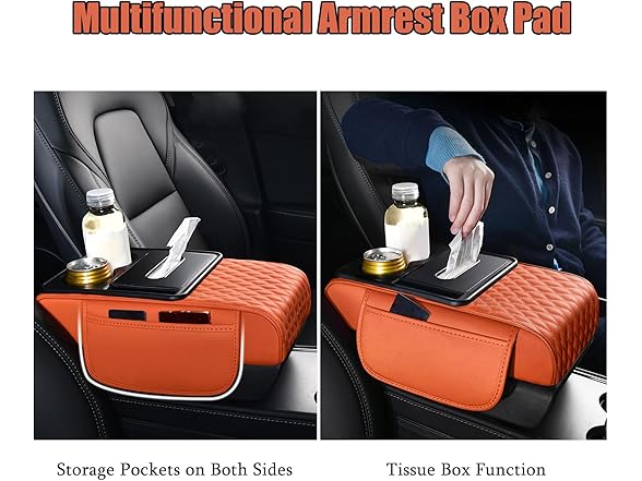 Car Armrest Cover w/ Wireless Charger