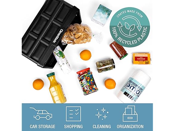 CleverMade Collapsible Storage Bins- Obsidian 3 Pk 32L