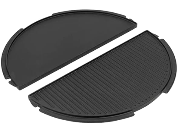 Big Green Egg Half Moon Cast Iron Plancha Eggs