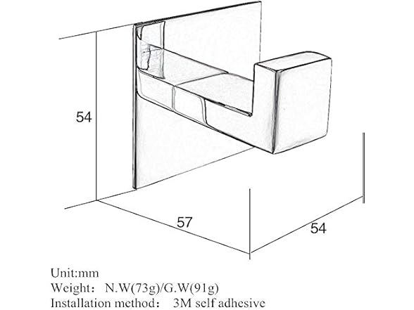 Melairy Towel Hook Steel Black 4pc