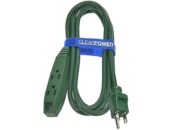 Clear Power Outdoor Extension Cord - 9 FT, 16/3 SJTW