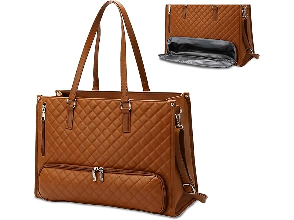 PU Leather Lunch Bag Work Tote Bag