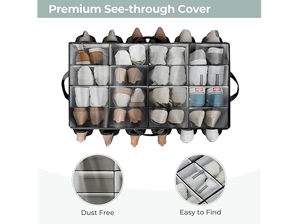 STORAGEIDEAS Extra Large Fabric Shoe Organizer for Closet