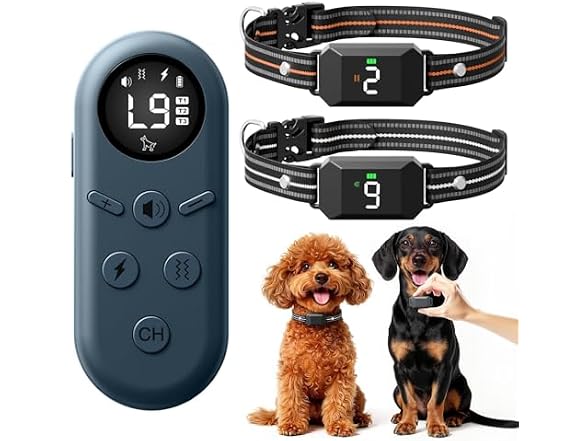 Small Shock Collar for 2 Small Dogs(5-30Lb),