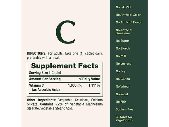 Nature's Bounty Vitamin C 1000mg 100