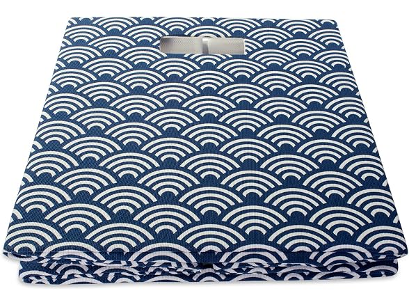 DII Collapsible Hard Sided Bin, Waves, Blue, Large