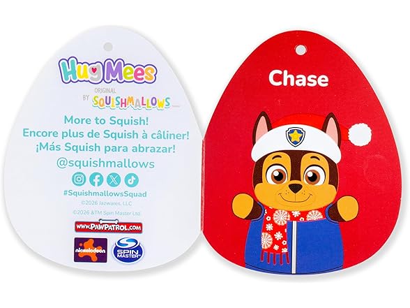 Squishmallows Original Paw Patrol 10in Holiday Chase