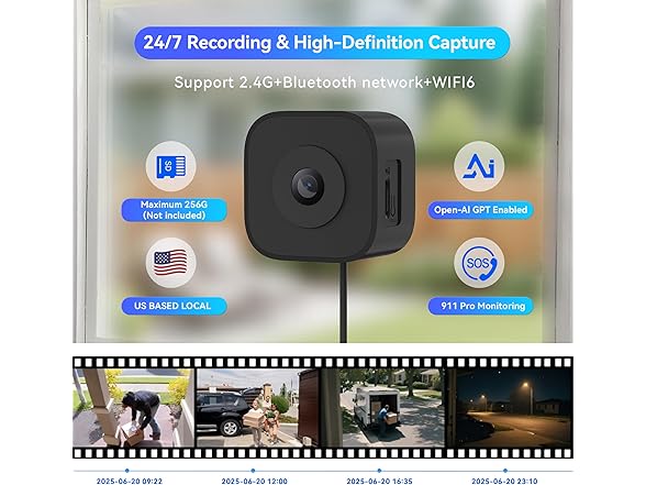 Sirwu Magnetic Window Security Camera