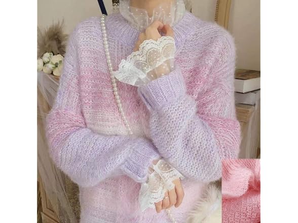 6 Skein Angola Mohair Yarn,Long-haired
