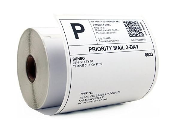 Buhbo 4" x 6" Shipping Label Roll