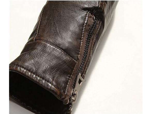 Chouyatou Men (S) Stand Collar Pu Leather Jacket