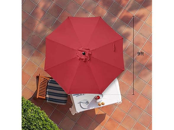 HealSmart 9' Outdoor Patio Umbrella