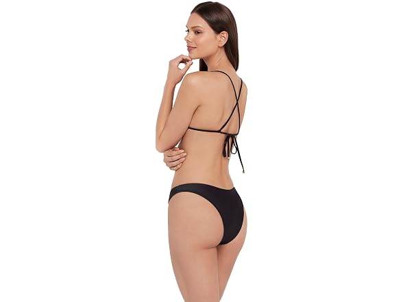Steve Madden Women X-back Ring Front Swim Top