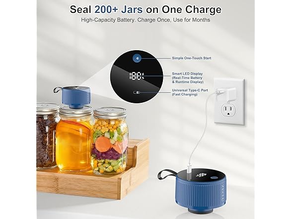 Zeclu Mason Jar Vacuum Sealer