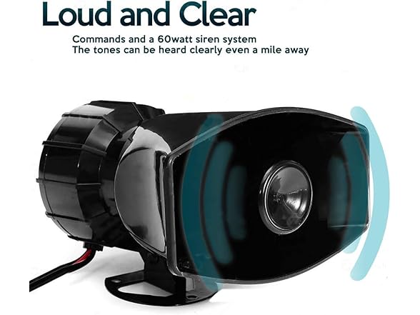 Zone Tech 5 Tone Sound Car Siren Vehicle Horn