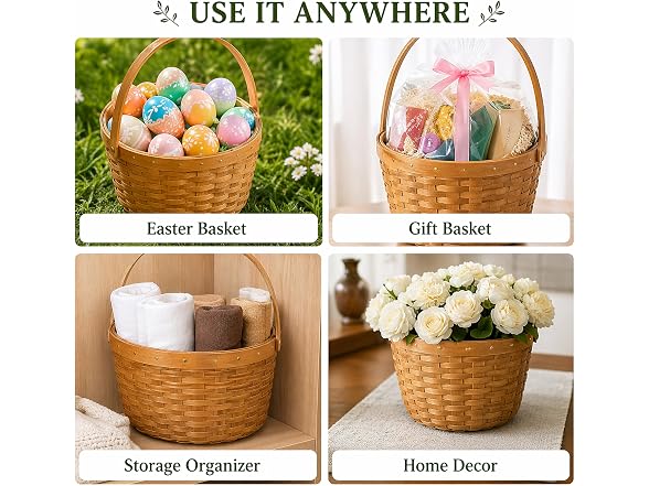 Vintiquewise Small Apple Picking Basket with Handle