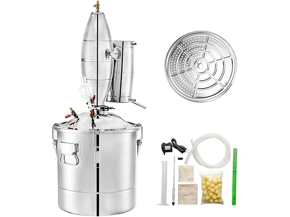 30L Stainless Steel Alcohol Distiller Home Brew Kit Moonshine Wine Mak