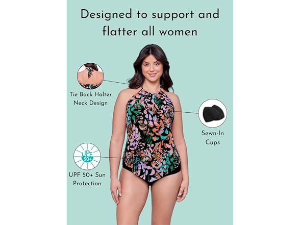Aqua Green Women Halter Neck Tankini