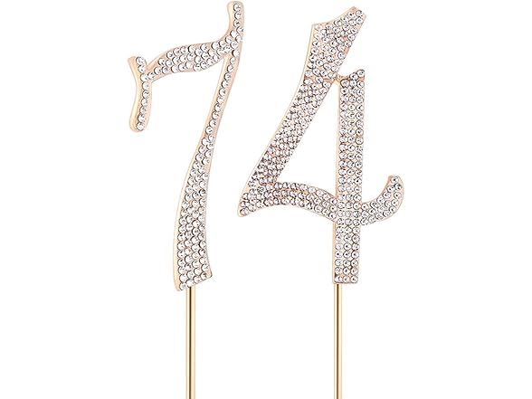 MAGJUCHE Gold 74 Crystal Cake Topper