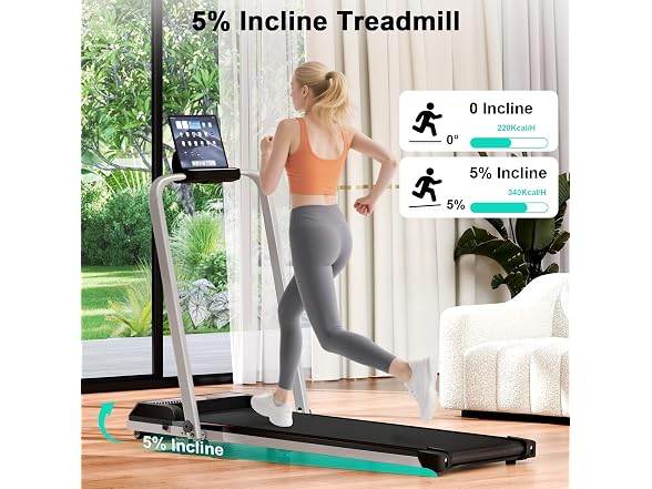 Moonfox Treadmill with Incline, 3 in 1 Under Desk Treadmill